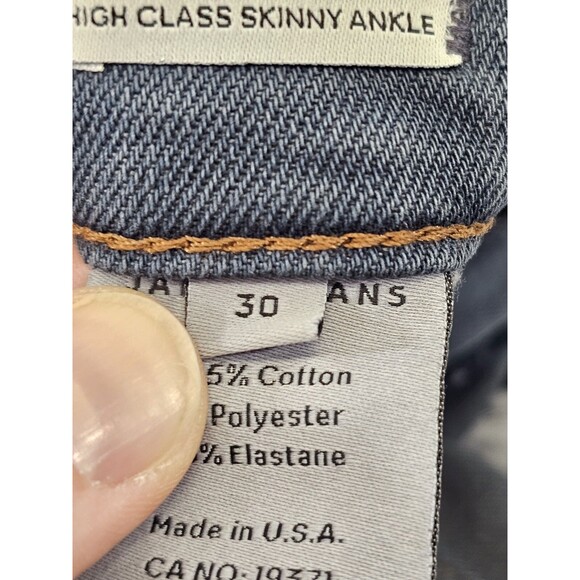 James Jeans 30 High Class Skinny Ankle High Rise Denim Blue Pants Stretch EUC - Picture 6 of 8